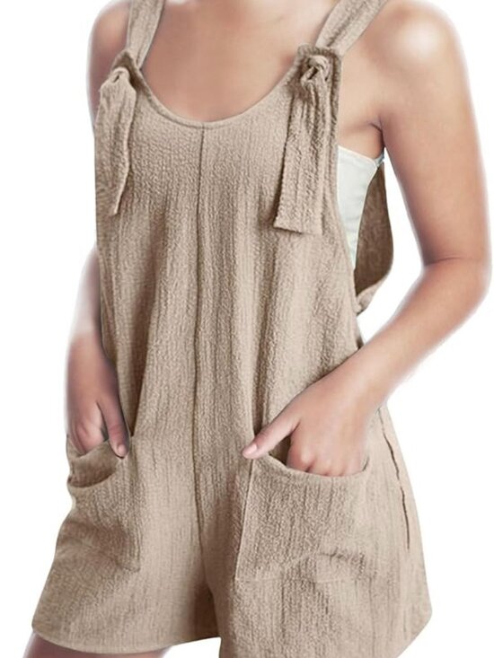 Pants - Overalls Short casual summer Size S Cream Color